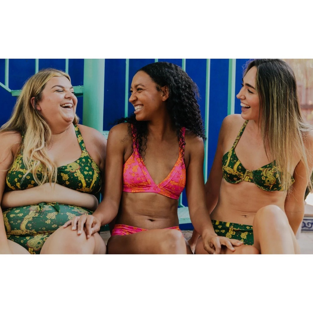 Kitty‎ and Vibe NWT Green Snake Print Bikini